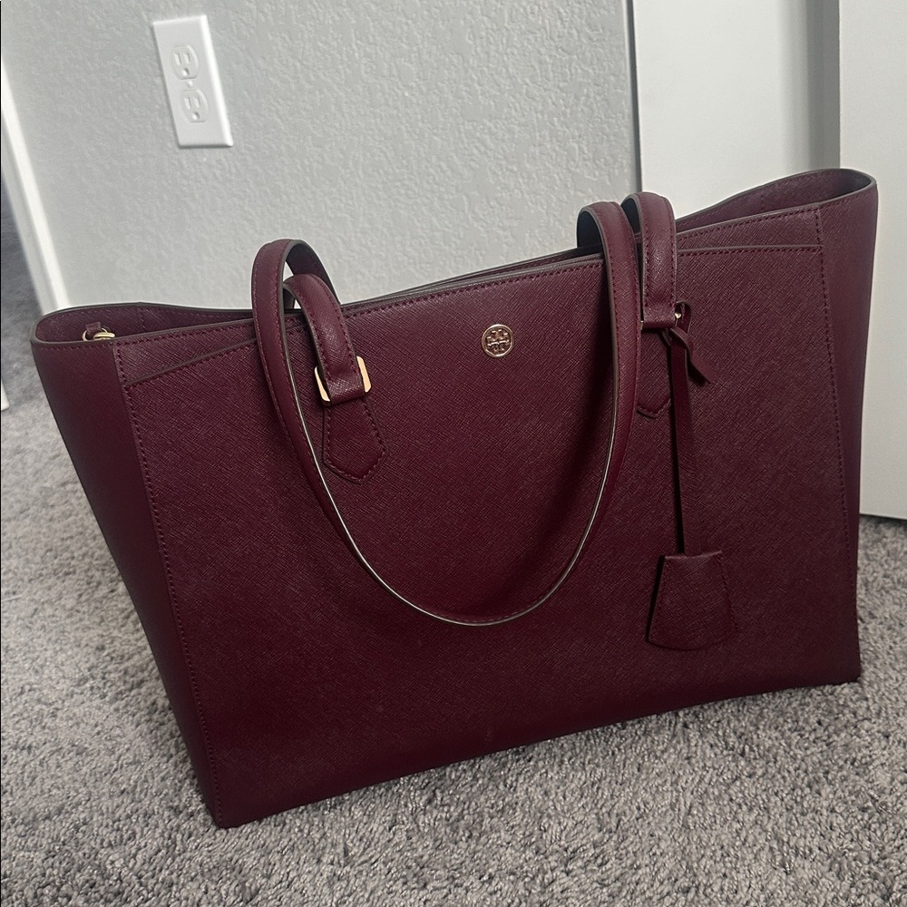 Tory Burch Robinson Tote EUC Port Wine